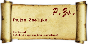 Pajzs Zselyke névjegykártya